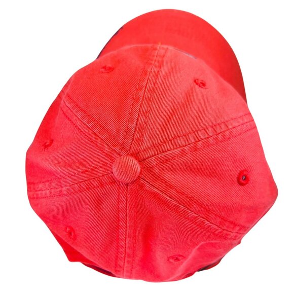 Life Is Good Heart Mountain Embroidery Faded Orange Red Baseball Cap Adjustable - Picture 10 of 10